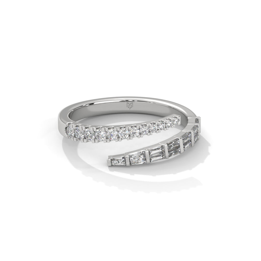 Mixed Diamond Wrap Ring